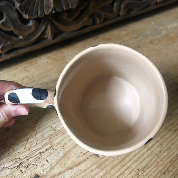 NWOT New LUX EROS Handmade Tan Round Handle Spotted Leopard Artsy Ceramic Mug - Picture 11 of 17